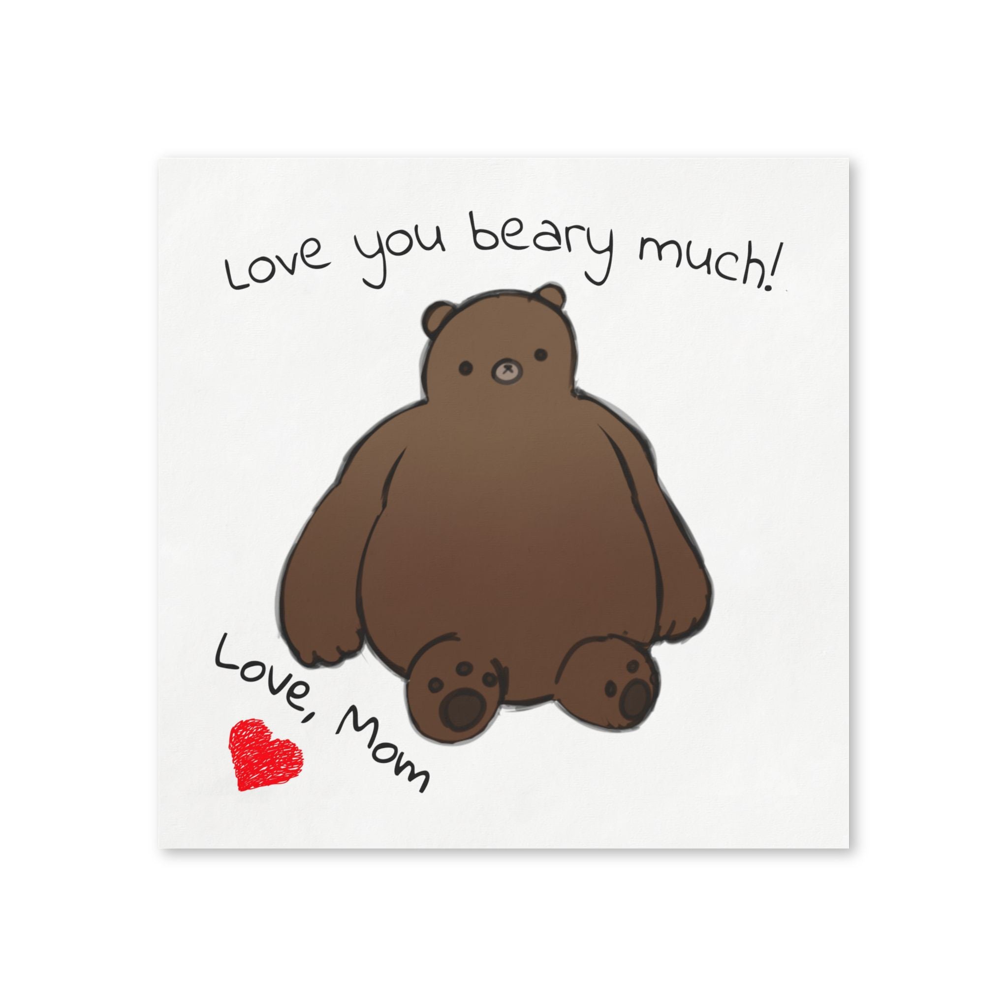 Momkins - Bear Napkins — "Love You Beary Much!" Personalized kids lunch Napkins