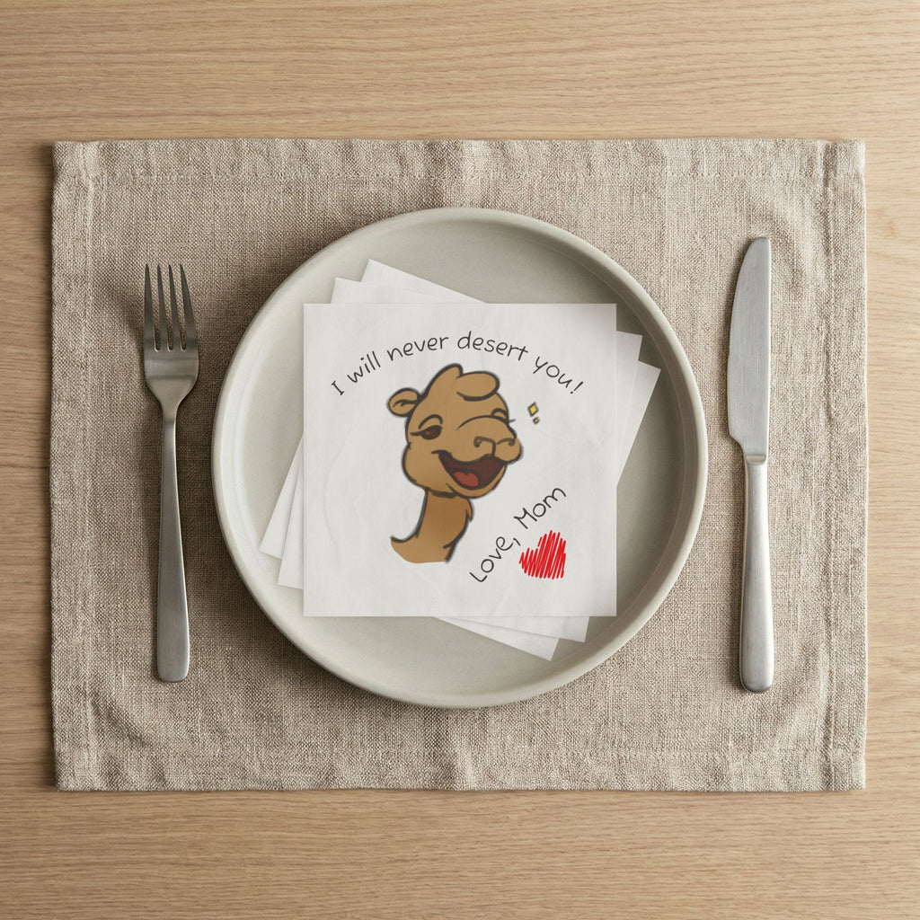 Momkins - "I Will Never Desert You!" Funny Mother's Day Paper Napkins