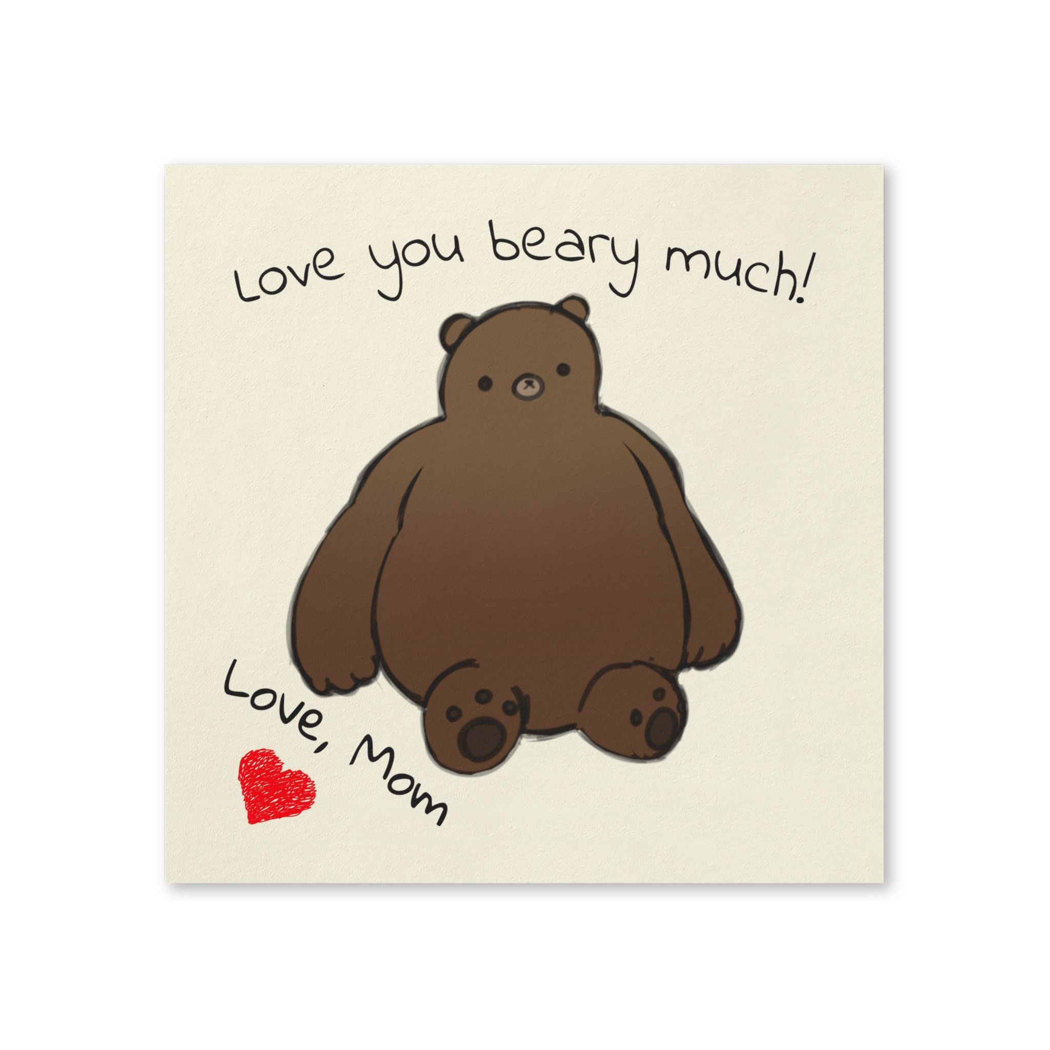 Momkins - Bear Napkins — "Love You Beary Much!" Personalized kids lunch Napkins