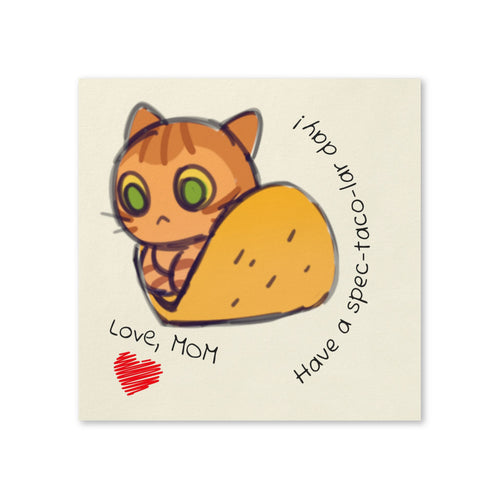 Momkins - Inspirational Kids Lunch Napkins Napkin | Motivational Positive Message for School