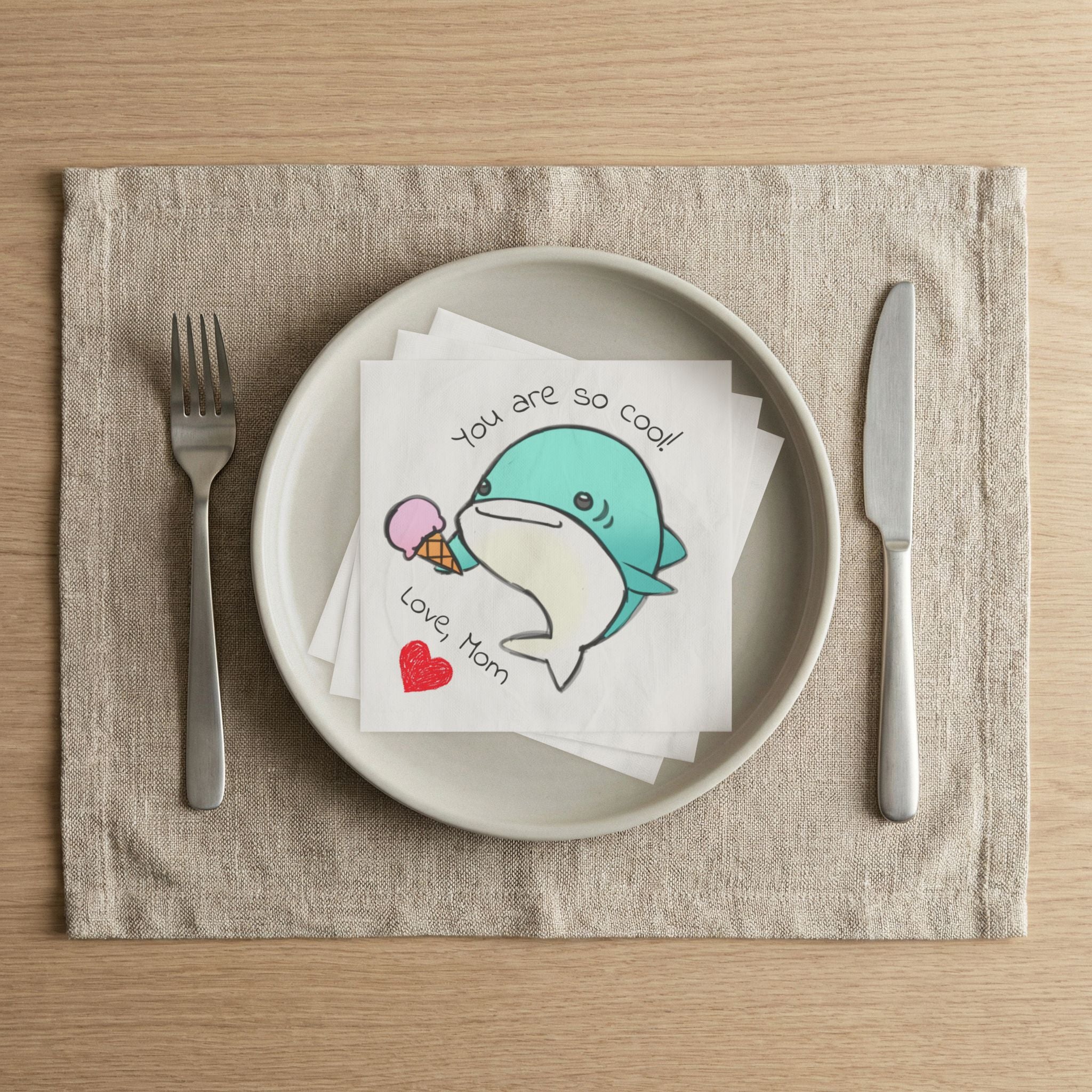 Momkins - Inspirational Motivational Kids Lunch Napkins | Fun Loving Positive Messages