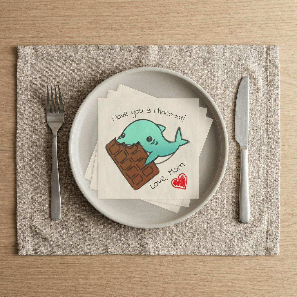 Momkins -Inspirational Kid Lunch Napkin | Motivational Fun School Snack Time