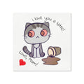 Momkins — Cute Cat 'I Love You a Latte! Love, Mom' Coffee Spill Design
